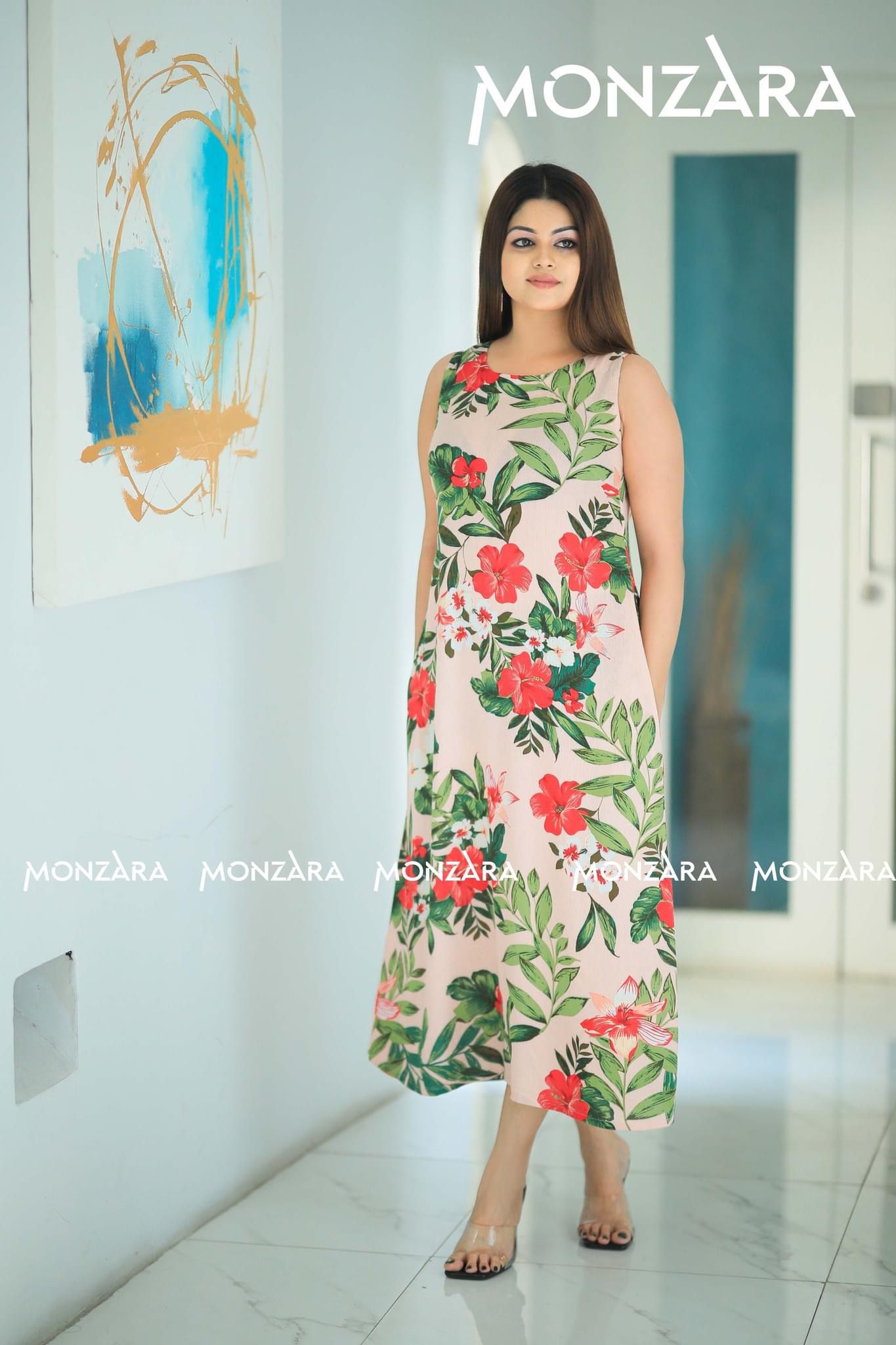 Floral Print Sleeveless Dress