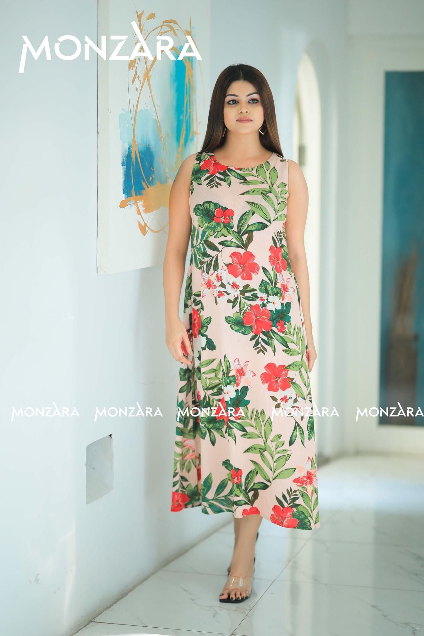 Floral Print Sleeveless Dress