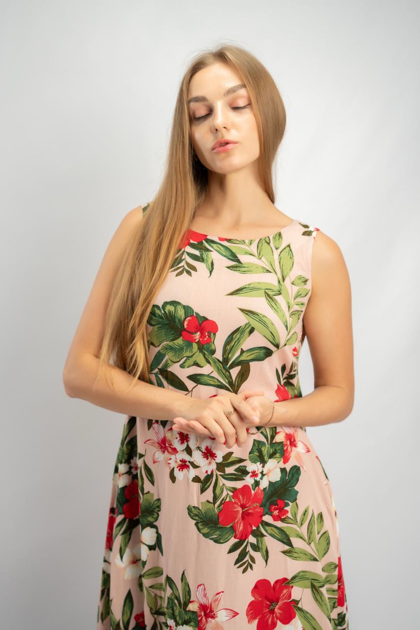 Floral Print Sleeveless Dress